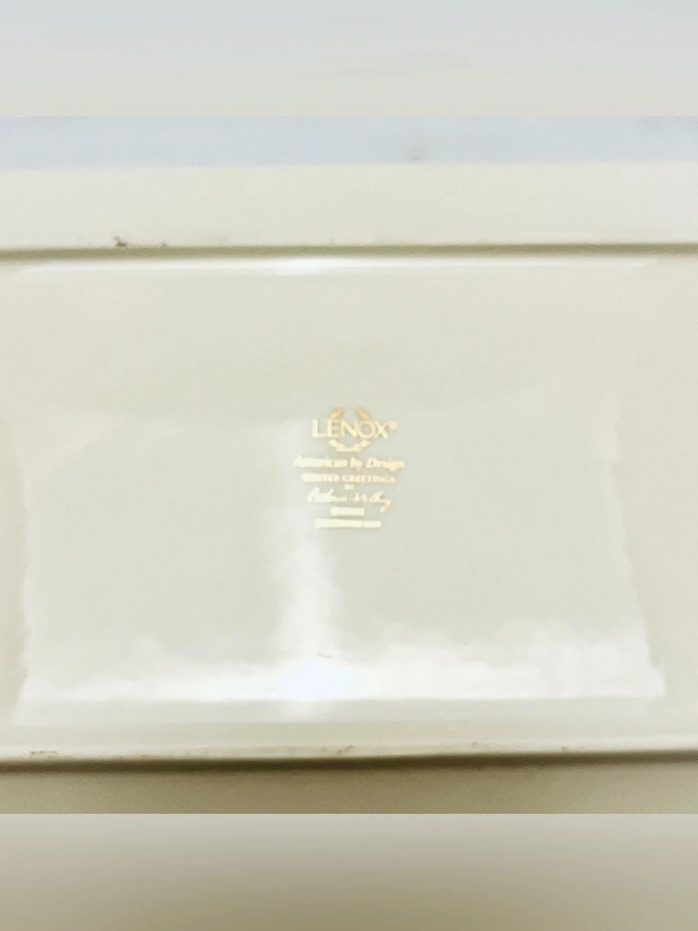 Lenox Winter Greetings Rectangular Tray Plate Catherine Mcclung Retired EUC